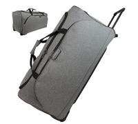 Bordlite 30" Grey Extra Large Wheeled Holdall - Durable Twill 2-Wheel Travel Bag with Extendable Handle & 127L Capacity - Heavy-Duty Duffel Luggage for Holidays & Work Travel