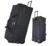 Bordlite 34" XXL 3-Wheel Holdall - Extra Large Rolling Travel Bag with Extendable Handle, Durable Heavy-Duty Duffel Luggage for Long Trips, Sports, Road or Camping Adventures - Black