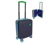 Bordlite Childrens Cabin Suitcase 40x30x20cm Navy, Kids Underseat Luggage with 360° Spinner Wheels, Telescopic Handle & ABS Hard Shell for Ryanair and Wizz Air