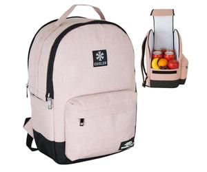 Bordlite Cooler Backpack Insulated Lunch Bag - Leakproof, Water Resistant, Large Capacity Cool Bag for Work, Travel, Picnic, Beach - Thermal Backpack with Pockets & Bottle Holder, 28x15x39cm - Pink -