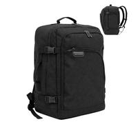 Bordlite EasyJet Cabin Backpack 45x36x20cm Black - Underseat Cabin Bag for Ryanair, Wizz Air & 30+ Airlines, Lightweight Carry On Travel Backpack with Compression Straps & Laptop Storage