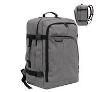 Bordlite EasyJet Cabin Backpack 45x36x20cm Grey - Underseat Cabin Bag for Ryanair, Wizz Air & 30+ Airlines, Lightweight Carry On Travel Backpack with Compression Straps & Laptop Storage