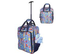 Bordlite EasyJet Kids Cabin Approved Holdall on Wheels, 45x35x20cm Underseat Carry-Ons, Extendable Handle, Multi Pocket, Travel Bag - 32L Flight Bags for Boys & Girls - Transport