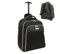 EasyJet Underseat Cabin Bag 45x36x20cm - Lightweight 2-in-1 Wheeled Holdall & Backpack - Travel Trolley Rucksack with Handle & Wheels - Fits EasyJet Free Underseat Luggage + Free Passport Holder