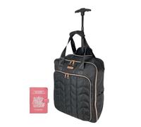 Bordlite EasyJet Underseat Cabin Bag 45x36x20cm - Lightweight Wheeled Holdall with Trolley Handle - Fits EasyJet Free Cabin Bag Allowance - Includes Free Pink Passport Holder