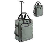 Bordlite EasyJet Underseat Cabin Bag 45x36x20cm - Wheeled Travel Holdall with Trolley Handle - Lightweight Tarp Soft Shell Carry On Luggage - Fits EasyJet Free Bag Allowance - Khaki