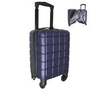 Bordlite Lightweight ABS Underseat Hard Cabin Suitcase 40x25x20cm | Cabin Approved EasyJet, RyanAir British Airways, Emirates, Virgin Atlantic & More (Navy Blue)