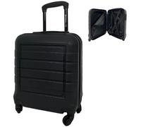 Bordlite Lightweight ABS Underseat Hard Cabin Suitcase - 45x36x20cm | Cabin Approved EasyJet, British Airways, Emirates, Virgin Atlantic & More - Black