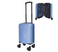 Bordlite Ryanair 40x30x20cm Cabin Carry On Suitcase with Detachable Wheels - Underseat Travel Trolley Bag Navy | Pack More & Travel Smart | Lightweight Spinner Luggage