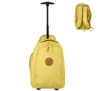 Bordlite Ryanair Cabin Approved Wheeled Backpack 40x25x20cm - 2 in 1 Lightweight Trolley Bag & Rucksack on Wheels (20L) Underseat Hand Luggage for Travel, Business, Weekend Trips - Mustard