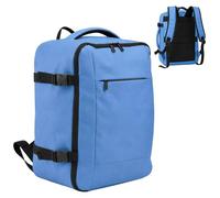Bordlite Ryanair Cabin Backpack 40x30x20cm Blue - Underseat Travel Backpack for Wizz Air & EasyJet, Waterproof Tarp Carry On Bag with Laptop Sleeve, Compression Straps & Security Pocket