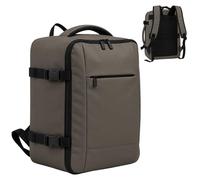 Bordlite Ryanair Cabin Backpack 40x30x20cm Brown - Underseat Travel Backpack for Wizz Air & EasyJet, Waterproof Tarp Carry On Bag with Laptop Sleeve, Compression Straps & Security Pocket