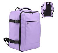Bordlite Ryanair Cabin Backpack 40x30x20cm Violet - Underseat Travel Backpack for Wizz Air & EasyJet, Waterproof Tarp Carry On Bag with Laptop Sleeve, Compression Straps & Security Pocket