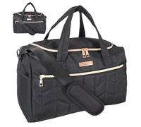 Bordlite Ryanair Cabin Bag 40x20x25cm Underseat Holdall - Airline Approved Hand Luggage for Ryanair, easyJet & Jet2 | Lightweight Travel Bag with Shoulder Strap, Trolley Sleeve & Pockets - Black