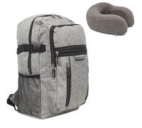 Bordlite RyanAir Carry On Underseat Cabin Backpack - 40x20x25cm - Airline Approved Travel Rucksack - Approved for EasyJet, Jet2, RyanrAir, Virgin Atlantic, KLM (Grey)