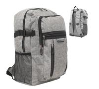 Bordlite RyanAir Carry On Underseat Cabin Backpack - 40x20x25cm - Airline Approved Travel Rucksack - Approved for EasyJet, Jet2, RyanrAir, Virgin Atlantic, KLM (Grey)