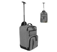 Bordlite Ryanair, EasyJet Cabin Approved Holdall on Wheels, 20L Hand Luggage Underseat Carry-On, Extendable Handle, Multi Pocket, Travel Bag - 40x20x25cm - Flight Bags for Men & Women - Grey