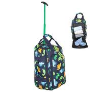 Bordlite Ryanair, EasyJet Kids Cabin Approved Holdall on Wheels, Underseat Carry-Ons, Extendable Handle, Multi Pocket, Travel Bag - 40x20x25cm - Flight Bags for Boys & Girls - Dino