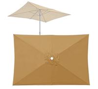 BORDRISE Replacement Parasol Canopy, Rectangular Garden Parasol Replacement Canopy Cover, Anti-Ultraviolet Patio Umbrella Cloth Cover Sun Parasol Umbrella for Garden Patio Beach Pool Lawn, 3X2m