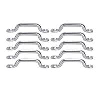 BORDSTRACT 10Pcs Boat Top Pad Eye Deck Loop Tie Down,Stainless Steel Set Kit for Fixing,Tie Down, Tie Down Anchor Point,Kayak Deck Loops, Footman's Loop for Kayak Canoe Rigging