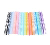 BORDSTRACT 14 pcs 14 Color Comb Binding Spine, 150 Sheet Capacity 19mm x 30 Ring PP Plastic Binding Comb Notebook Calendar
