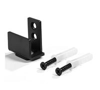BORDSTRACT 1pc Black Steel Sliding Barn Door Bottom Wall Mount Floor Guide Hardware with Screws