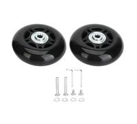 BORDSTRACT 2 Pcs 50x18mm Luggage Wheel Replacement Kit, Universal Suitcase Wheels with Dual Bearings and Hardware for Carry on Luggage and Travel