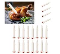 BORDSTRACT 20Pcs Pop-up Poultry Thermometer, Plastic Disposable Temperature Meter for Oven Cooking Poultry Turkey Chicken Meat Beef