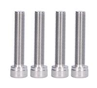 BORDSTRACT 4Pcs M10 Hex Bolt Head Socket Cap Screws, 18/8 Stainless Steel 304, Thread Pitch 1.25mm, Fine Pitch, Fastener Hardware M10 x 60 (M10*50)
