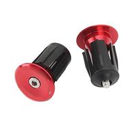 BORDSTRACT Bicycle Bar End Plugs, 2pcs Aluminum Bike Grip Plug for 15-24mm Handlebar BMX MTB Mountain Bike Black(Red)