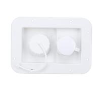 BORDSTRACT City Gravity Water Fill Dish, PP Plastic With Check Valve Double Inlet, Municipal Water Interface Fits RV Trailer Boat (White)