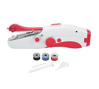 BORDSTRACT Handheld Sewing Machine, Portable Mini Small Home Electric Double Needle DIY Leather Sewing Machine for Everyday Sewing And Quilting Projects(red)