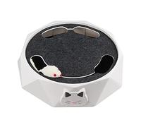BORDSTRACT Interactive Cat Turntable, Turntable Ball Track Interactive Cat Toy, Electric 2 Speed Automatic Puzzle Catch Mouse Play Cat Toy for Pet Supply