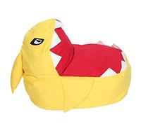 BORDSTRACT Large Bean Bag Stuffed Chair, 31.5x31.5x19.69inch Bean Bag Chair, Shark Shape Portable Large Capacity Fluffy Children Toy Storage Bag(Yellow)