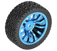 BORDSTRACT Motoriduttore DC, 6V 280RPM 25GA370 con Supporto di Montaggio e Ruota da 65mm Set da 2 Pezzi Albero da 4mm per Robotica e Automazione 4W Metallo Nero Argento