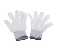 BORDSTRACT Nylon Coated Gloves, 1(Double) Anti Static Anti-Slip Gloves Are Suitable for PC Construction to Protect The Safety of Computer Installation and Maintenance. (Large (gray lock edge))