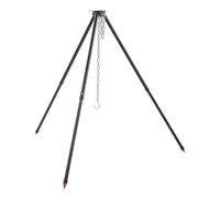 BORDSTRACT Portable Camping Tripod set, Outdoor Heavy-Duty Steel Cooking Tripod, Plug in Design, Adjustable Camp Tripod, Campfire Cooking Equipment, for Pot Roast, Camping BBQ(Black)