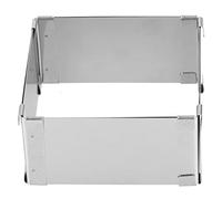 BORDSTRACT Rectangular Adjustable Cake Mould, Stainless Steel Mousse Ring Mould Telescopic Mousse Mold Cake Mousse Baking Frame for Making Various Square Cakes (Small (10~18cm))