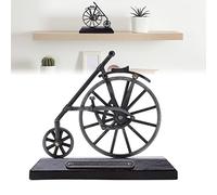 BORDSTRACT Retro Penny Farthing Bike Sculpture, Metal Vintage Bike Model with Stand, High Wheeler Bike Ornament for Home Office Decoration, Collection, Gift