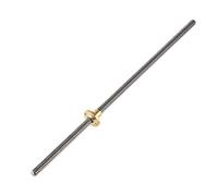 BORDSTRACT T8 8mm Trapezoidal Stainless Steel Threaded Rod Lead Screw & Brass Nut for 3D Printer, 300mm (11.8in) Length, 2mm Pitch, 8mm Lead (330mm)