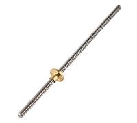 BORDSTRACT T8 8mm Trapezoidal Stainless Steel Threaded Rod Lead Screw & Brass Nut for 3D Printer, 300mm (11.8in) Length, 2mm Pitch, 8mm Lead (250mm)