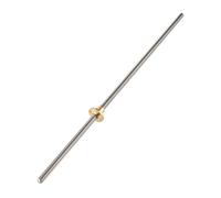 BORDSTRACT T8 8mm Trapezoidal Stainless Steel Threaded Rod Lead Screw & Brass Nut for 3D Printer, 300mm (11.8in) Length, 2mm Pitch, 8mm Lead (400mm)