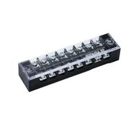 BORDSTRACT Terminal Block TB-1508, 10 PCS Copper Conductor 15A 600V, 8 Pin Double Row, Cable Barrier Block for Electrical Engineering