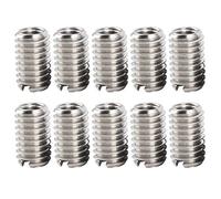 BORDSTRACT Thread Reducing Nuts Female thread M4 x 0.7mm, male thread M6 x 1mm,10pcs Male Female Thread Repair Inserts, Nut 303 Stainless Steel for Computers Lamps