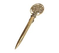 BORDSTRACT Vintage Letter Opener, Premium Metal Envelope Opening Tool, Antique Envelope Slitter Cutter, Mini Package Cutter for Home Office Gift, 5in(Gold)