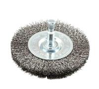 Bore Brush for Drill 4pcs Wire Brush Wheel Cup Set, For Drill 1/4 Inch Hex Shank Coarse Carbon Steel Crimped(B)