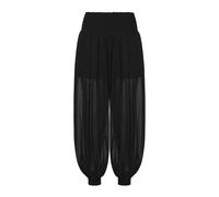 Bore Pantalone Voile Viscosa - female - PINKO - Wide Trousers - Black - S - Trousers S