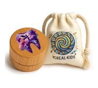 Boreal-Kids Tooth Fairy Box with Protective Cotton Bag - Keepsake Tooth Box for Lost Teeth, Magical Memory Holder and Tooth Fairy Gift for Kids