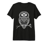 Boreal Owl Line Art Birdwatcher Premium T-Shirt