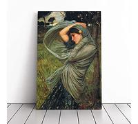 Boreas By John William Waterhouse | Canvas Wall Art Print | Framed & Ready to Hang Picture | Modern Home Decor for Living Room, Bedroom, Kitchen or Office | 20x14 Inches
